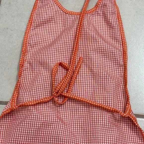 Vintage Kids orange plaid apron size 4-5 - Picture 7 of 7